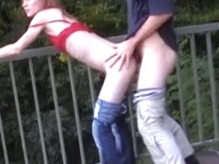 Slim Redhead Blow And Fuck On The Bridge