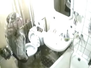 Sweet Girl Spied On Camera While Sitting On Toilet