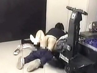 Hidden sex cam gets couple having sex with clothes on