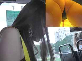 Girl Caught On Upskirt Cam Before Sitting In The Bus