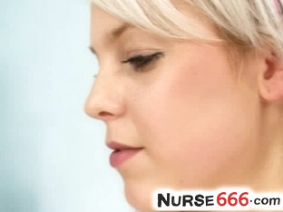 Blond Legal Age Teenager Kristina Rud Wears Nurse Uniform