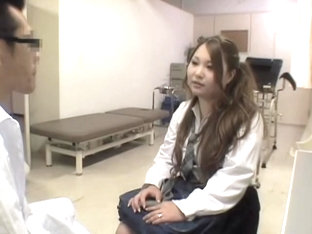 Chubby Japanese Gets Some Slit Drilling During Her Gyno Exam