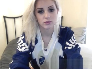 Blond slut with big boobs