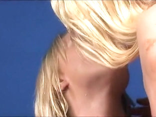 Two Hot Blondes Get Realy Chocolaty And Saucy With Each Other