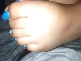 Ebony Footjob Size 10 Footjob (big Cumshot)