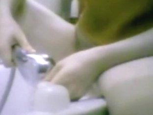 Masturbating rough with the shower