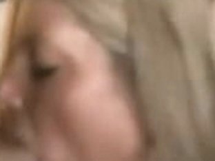 Girl receives cum splat