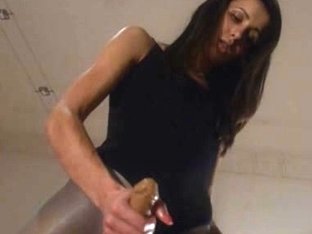 Babe love undress with strap om