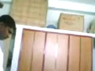 Dark-skinned girl gave a blowjob unwillingly on the hidden cam