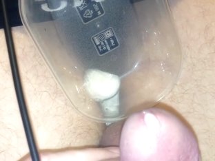 Multiple big O: massive creamy double jizz flow in Tupperware