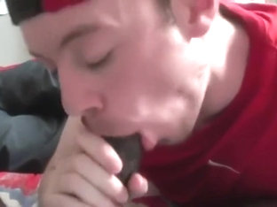 White Twink Sucks A Black Monster Cock
