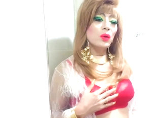 sissy niclo sexy makeup green eye makeup2