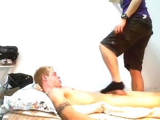 Trampling and footjobs with socks