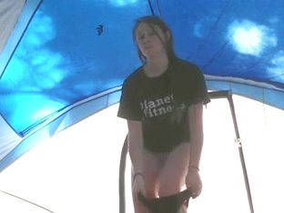 Hot Girl Changing In A Tent