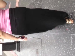Fat Ass Mexican In See Thru Black Skirt