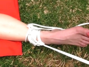 Staked out 3 (Self bondage)