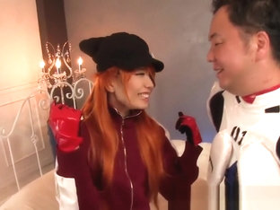 Sensual Asuka Langley left with cum in her coochie