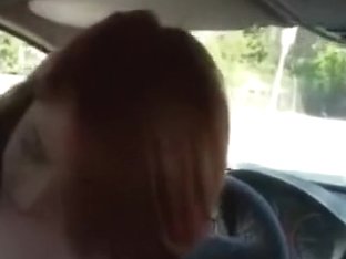 Redhead car fuck