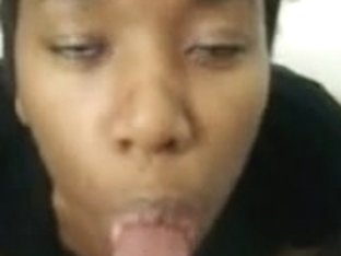 Black cutie sucks for his massive juice