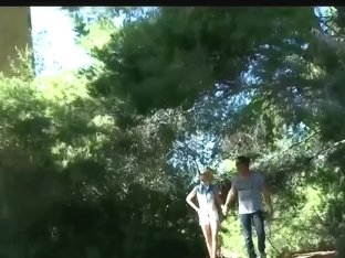 Men Join Couple In Woods