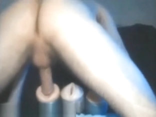 Shemale,Fleshlight fucking and Lesbian cum challenge