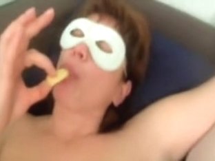 Big milk sacks gal takes on a big knob