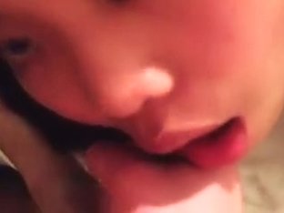 Amateur Asian immature couple face pound